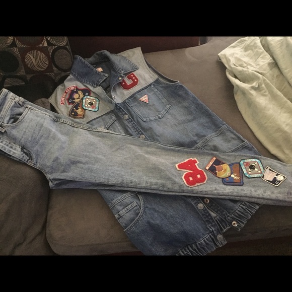 Vintage guess authentic jean and jacket included - Picture 2 of 4